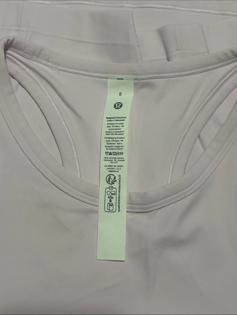 lululemon athletica Light Pink Racerback Tank